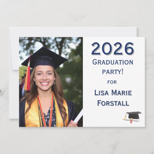 Customizable Graduation Kaart (Voorkant)
