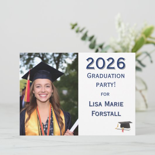 Customizable Graduation  Kaart (Staand voorkant)