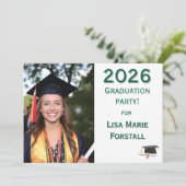 Customizable Graduation  Kaart (Staand voorkant)