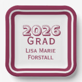 Customizable Graduation  Papieren Bordje (Voorkant)