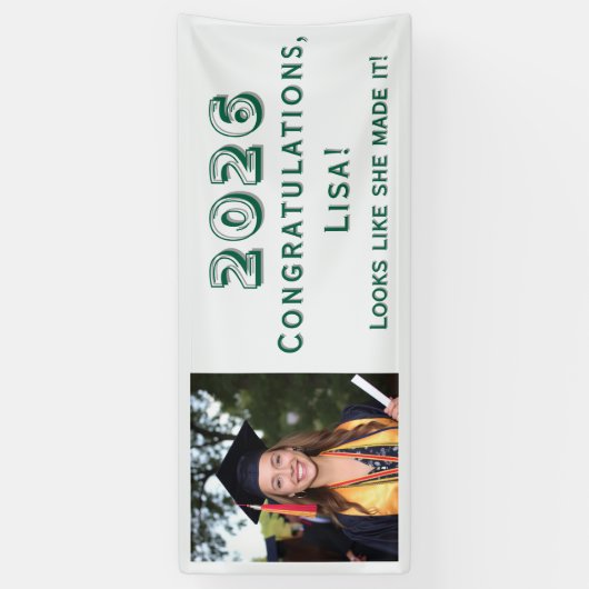 Customizable Graduation Spandoek (Verticaal)