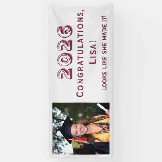Customizable Graduation  Spandoek (Verticaal)