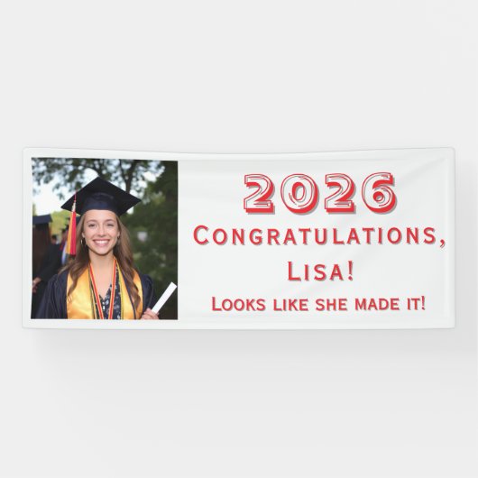 Customizable Graduation  Spandoek (Horizontaal)