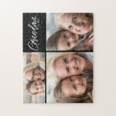 Customizable Grandma Established Year 3 Photo Legpuzzel (Verticaal)