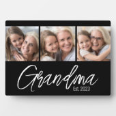 Customizable Grandma Established Year 3 Picture Fotoplaat (voorkant)