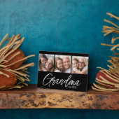 Customizable Grandma Established Year 3 Picture Fotoplaat (Zijkant)