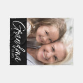 Customizable Grandma Established Year Photo Fleece Deken (Voorkant (Horizontaal))