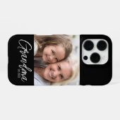 Customizable Grandma Established Year Photo iPhone Hoesje (Achterkant horizontaal)