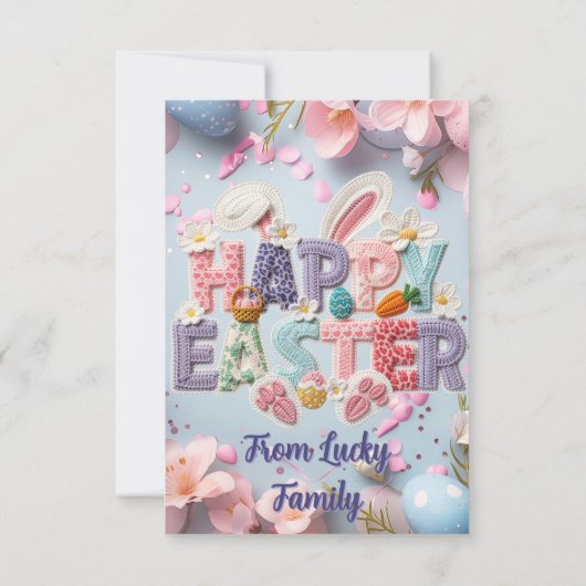 Customizable Greating Easter Kaart (Achterkant)