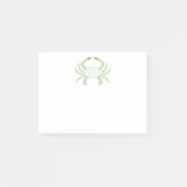 Customizable Green Chic Crab Sticky Notes (Voorkant)