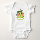 Customizable Green Fruit Baby Romper (Voorkant)