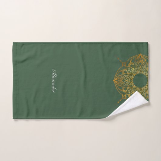Customizable Green Serenity: Bad Handdoek (Handdoek)