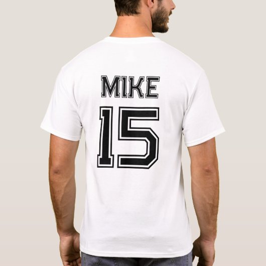 customizable groom bachelor party jersey  t-shirt (Achterkant)