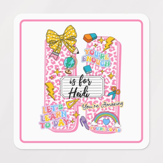 Customizable “H is for” Alphabet Art – Inspiration Labels (Design 2)