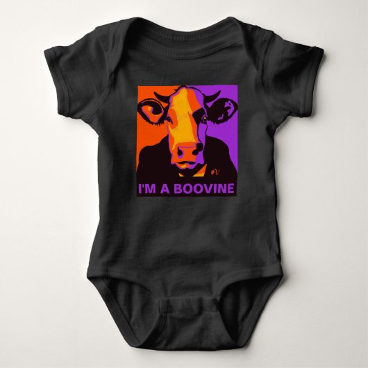 Customizable! Halloween Boovine Pop Art Cow Tshirt (Voorkant)