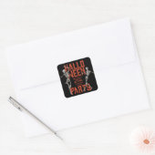 Customizable Halloween Dance Party Vierkante Sticker (Envelop)