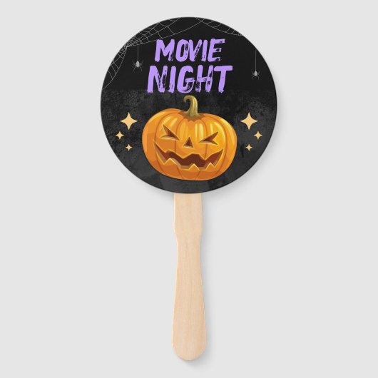 Customizable Halloween Movie Night Handwaaier (Achterkant)