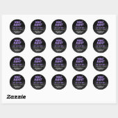 Customizable Halloween Movie Night Ronde Sticker (Vel)