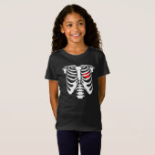 Customizable Halloween skeleton T-shirt girls (Voorkant volledig)