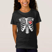 Customizable Halloween skeleton T-shirt girls (Voorkant)