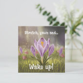Customizable Hand Drawn Crocus Flowers Kaart (Staand voorkant)