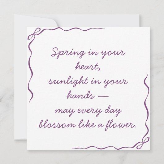 Customizable Hand Drawn Crocus Flowers Kaart (Achterkant)