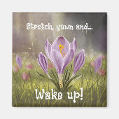 Customizable Hand Drawn Crocus Flowers Magneet (Voorkant)