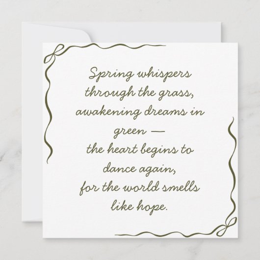 Customizable Hand Drawn Snowdrop Floral Kaart (Achterkant)