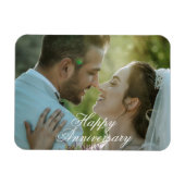 Customizable Happy Anniversary Photo Magnet Design Magneet (Horizontaal)