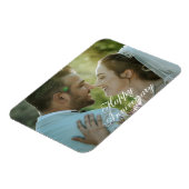 Customizable Happy Anniversary Photo Magnet Design Magneet (Linkerzijde)