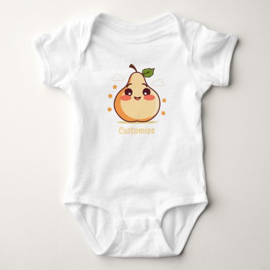 Customizable Happy Pear Baby Romper (Voorkant)