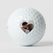 Customizable Heart-Shaped Photo Template Gift Golfballen (Voorkant)