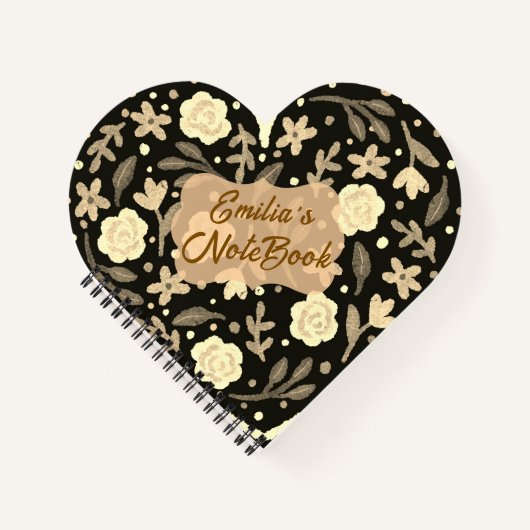 Customizable Heart Spiral NoteBook For Work& Study Notitieboek (Voorkant)