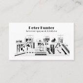 Customizable Heavy Industry Business Card Visitekaartje (Voorkant)
