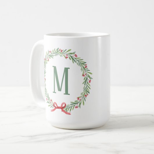 Customizable Holiday Letter Coffee Mug Koffiemok (Voorkant links)