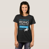 Customizable Horseback Riding Instructor T-shirt (Voorkant volledig)