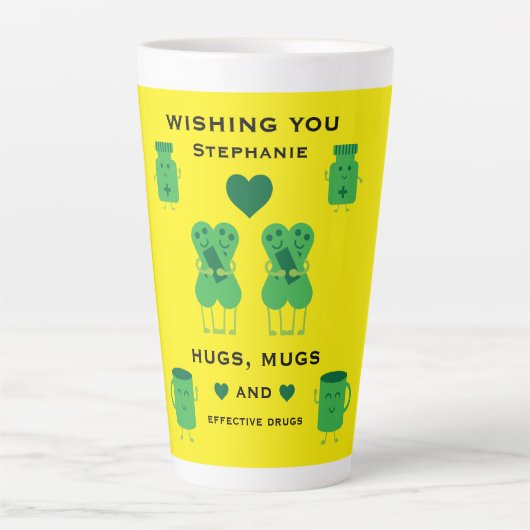 Customizable Hospital Recovery Latte Mok (Voorkant)
