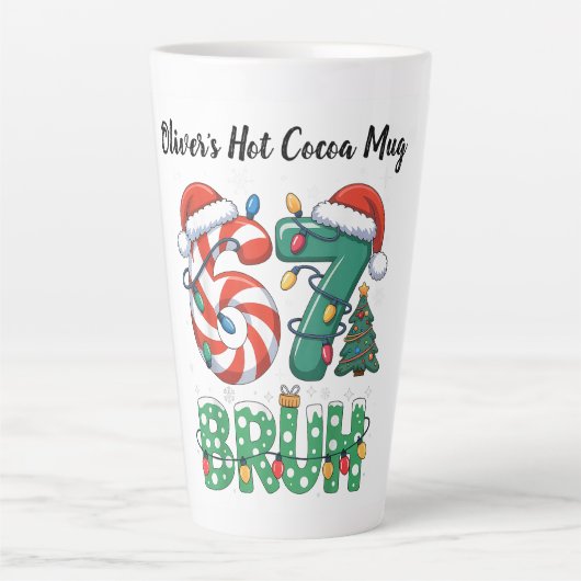 Customizable Hot Cocoa Mug – Sweet Holiday Meme  Latte Mok (Voorkant)