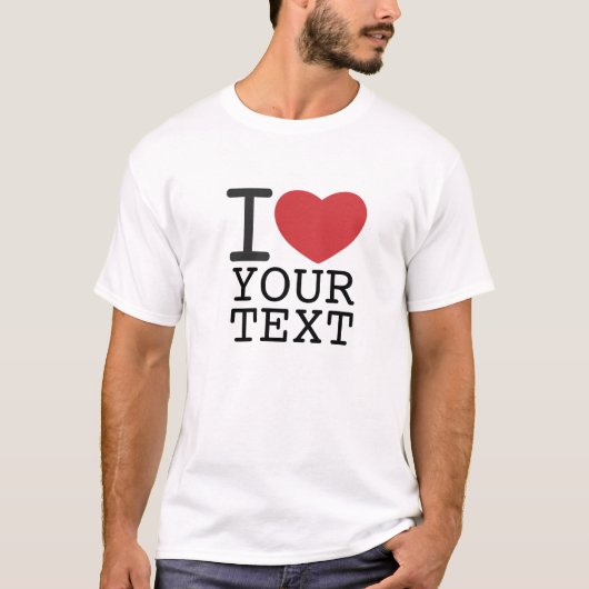 customizable I HEART SHIRT (Voorkant)