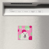 Customizable I love my Great Pyrenees Magnet (Insitu (Vaatwasser))