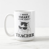 Customizable "I make smart look easy" Teachers Koffiemok (Links)