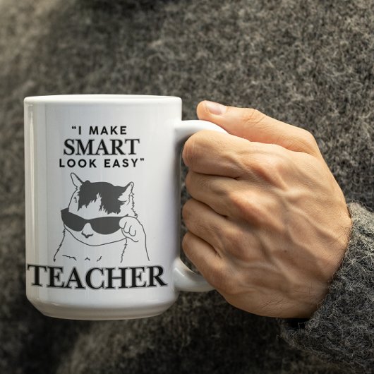 Customizable "I make smart look easy" Teachers Koffiemok