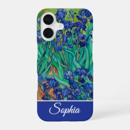 Customizable Irises by Vincent van Gogh iPhone 16 Hoesje