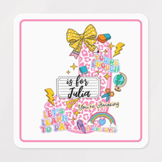 Customizable “J is for” Alphabet Art – Inspiration Labels (Design 1)