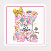 Customizable “K is for” Alphabet Art – Inspiration Labels (Design 1)