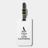Customizable KEEP CALM and LOVE CALIFORNIA Bagagelabel (Voorkant verticaal)
