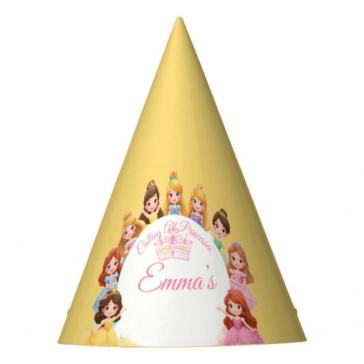 Customizable Kids Birthday Party Hat Feesthoedjes (Voorkant)