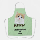 Customizable Kitten Meow All Over Print Apron Schort (Voorkant)
