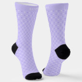 Customizable Lavender Violet Purple Polka Dot Sokken (Gebogen)