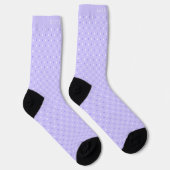 Customizable Lavender Violet Purple Polka Dot Sokken (Rechts)